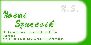 noemi szurcsik business card